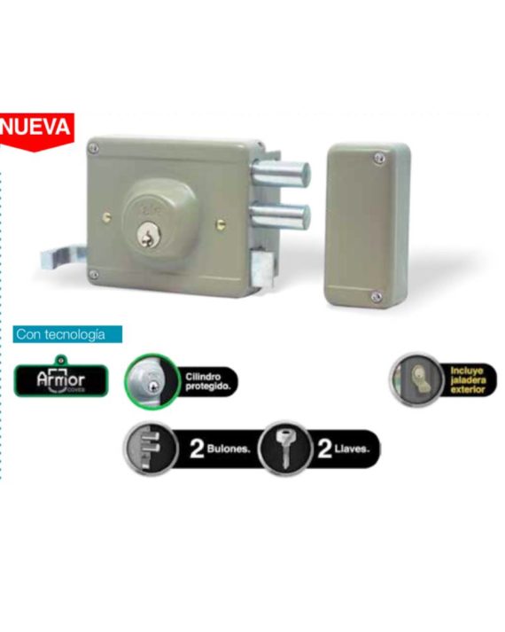 CERRADURA DE SOBREPONER 105-50 2 BULONES YALE