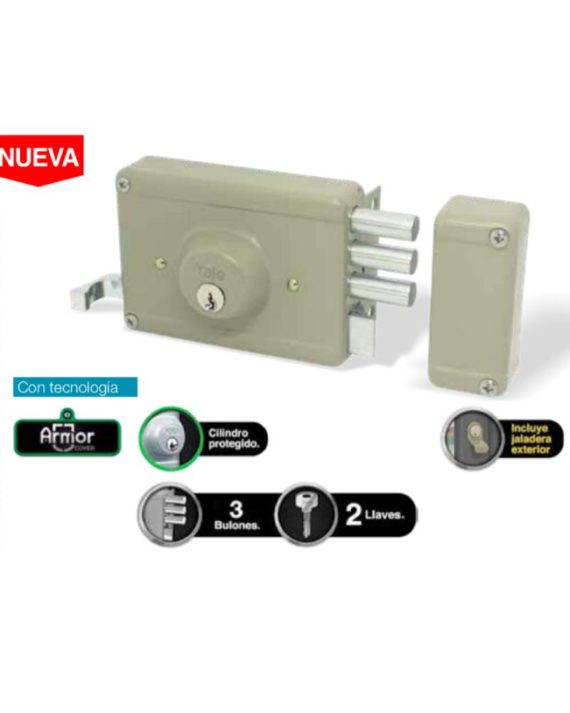 CERRADURA DE SOBREPONER 106-60 3 BULONES YALE