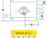 CERRADURA DE SOBREPONER 106-60 3 BULONES YALE