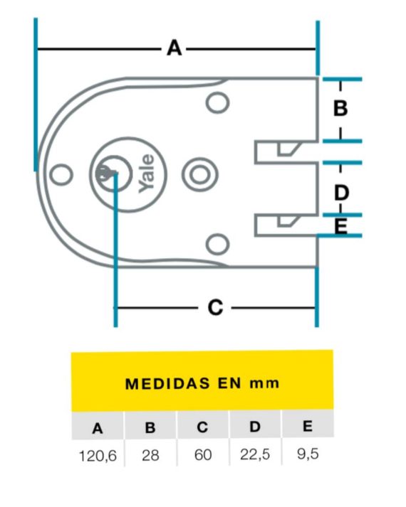 CERRADURA DE SOBREPONER 396 YALE