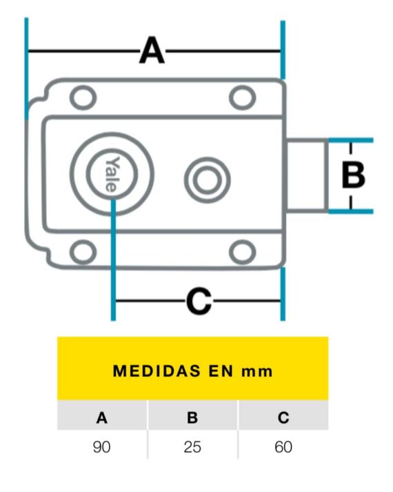 CERRADURA DE SOBREPONER OF5M YALE