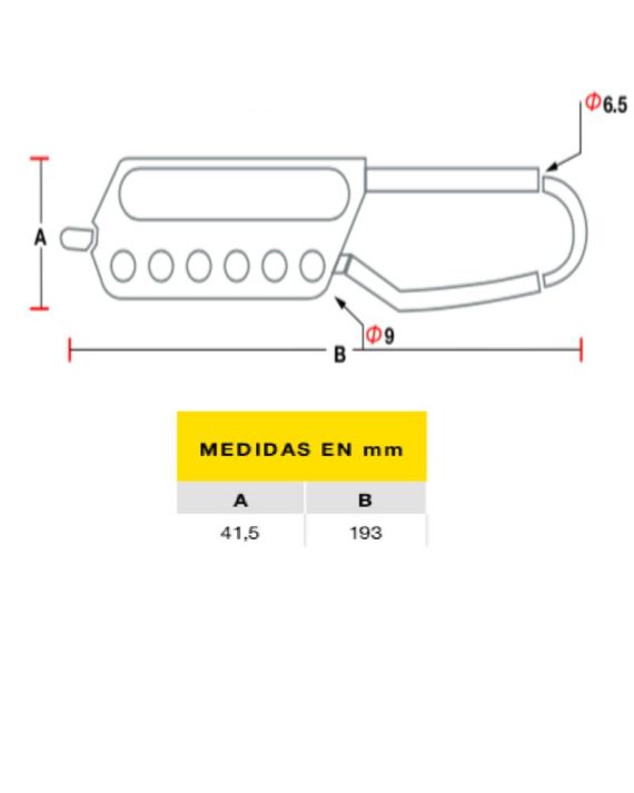 PINZA DE BLOQUEO NYLON-DIEL?CTRICA  YALE