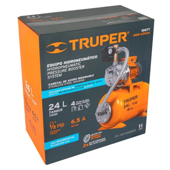 BOMBA HIDRONEUM?TICA 1/2HP 24L TRUPPER
