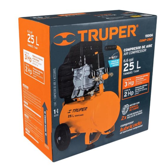 COMPRESOR LUBRICADO DE AIRE 25L TRUPPER