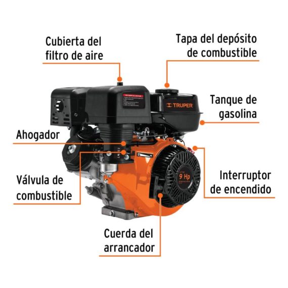 MOTOR A GASOLINA 9HP. TRUPER