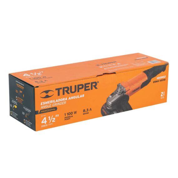 ESMERILADORA ANGULAR 4-1/2" 1100W PROFESIONAL. TRUPER
