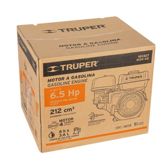 MOTOR A GASOLINA 6.5HP. TRUPER