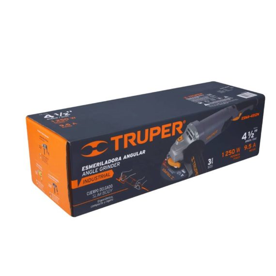 ESMERILADORA ANGULAR 4-1/2" 1250W INDUSTRIAL. TRUPER