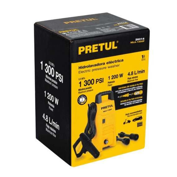 HIDROLAVADORA ELECTRICA 1300 PSI. PRETUL