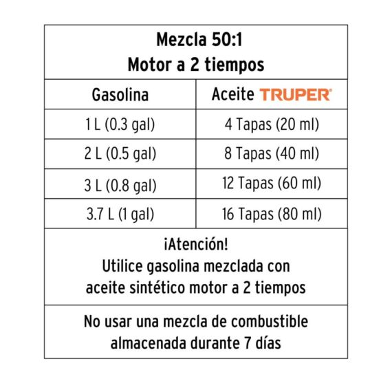 MOTOSIERRA 45CC GASOLINA CON BARRA DE 18". TRUPER