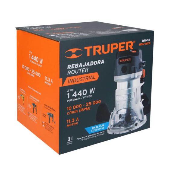 ROUTER 1440W 2HP INDUSTRIAL. TRUPER